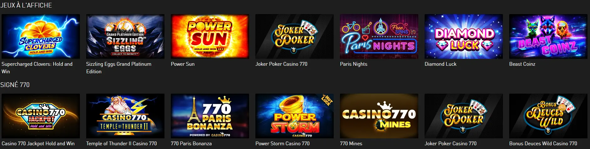 meilleures machines à sous sur 770 Casino